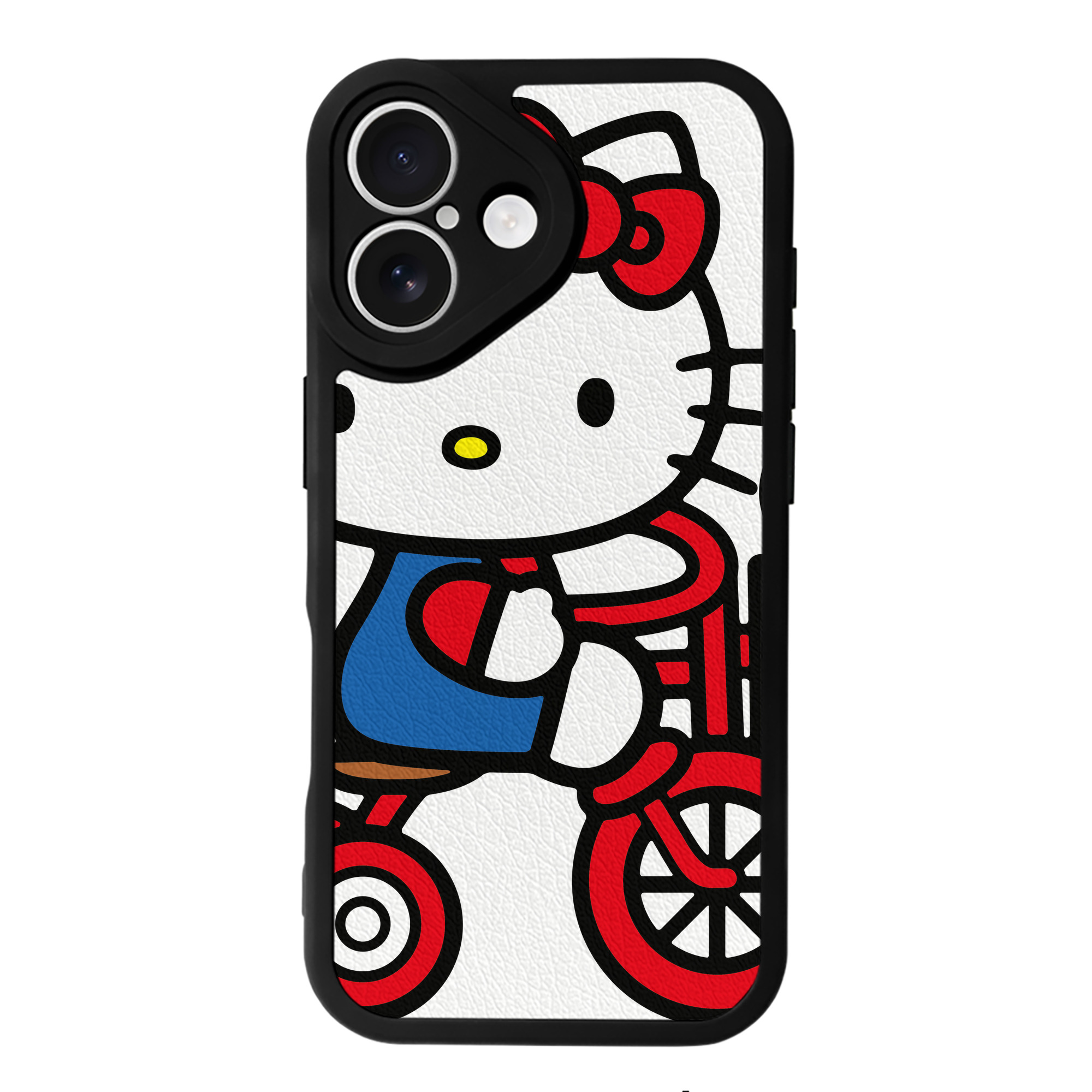 （画像用） Hello Kitty ハローキティ 【iPhone 16シリーズ対応】シリコンスマホケース（レザー調） 材質：シリコン